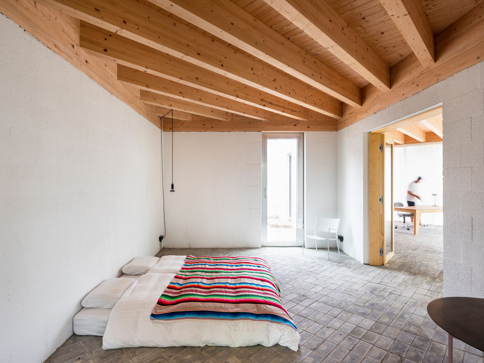 Das einfache Wohnen Matratzen am Boden.