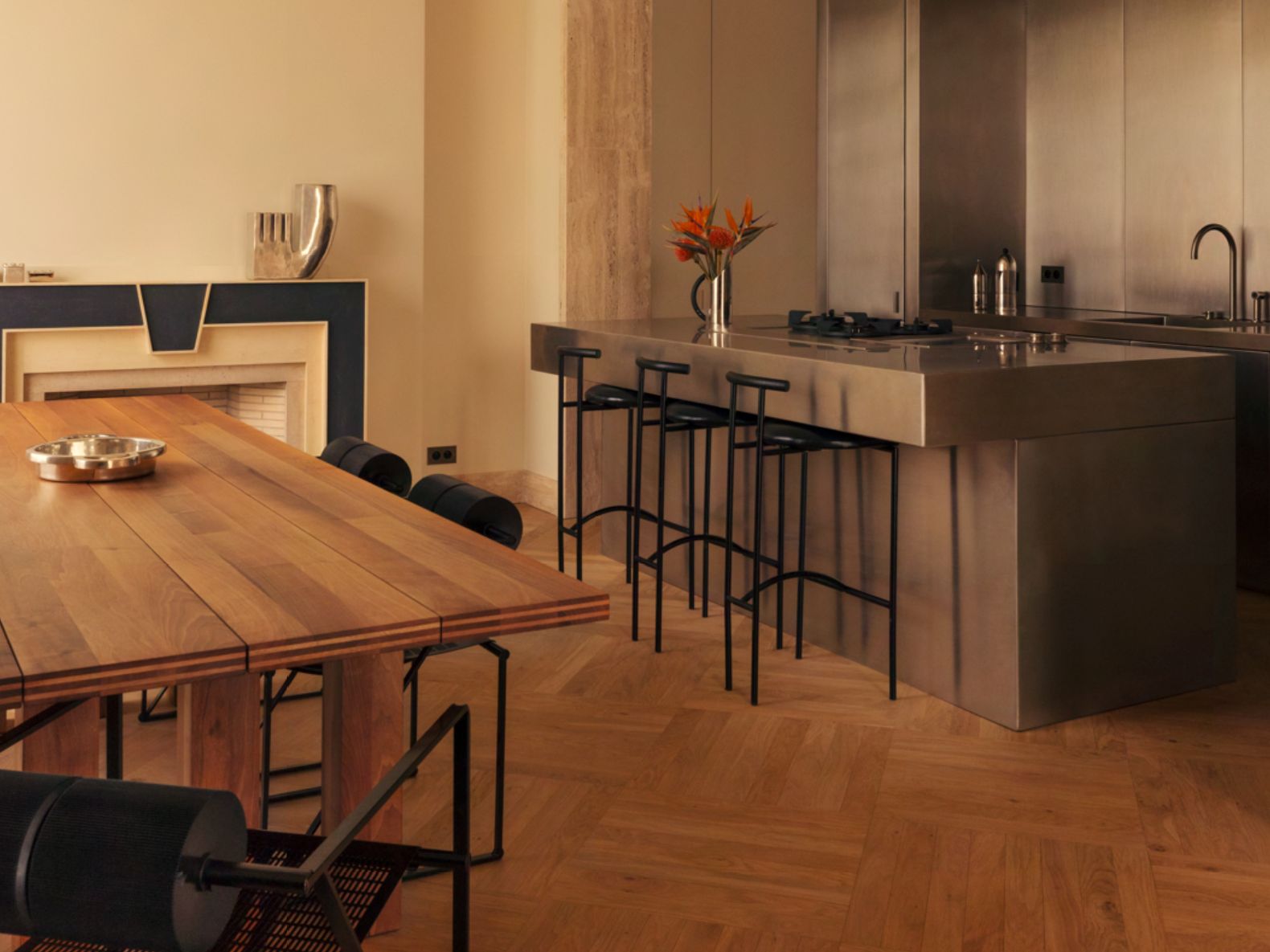 Bernard Dubois sanierte eine Wohnung der Luxusimmobilie Immeubles Walter in Paris ganz nach amerikanischem Vorbild