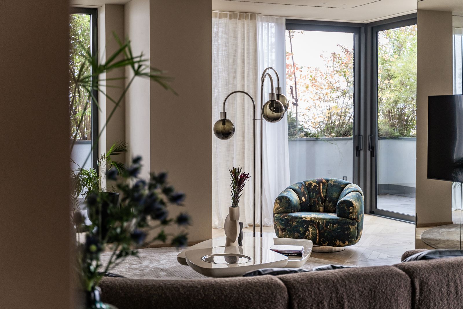 Wohnzimmer im Hochhaus Bosco Verticale Mailand