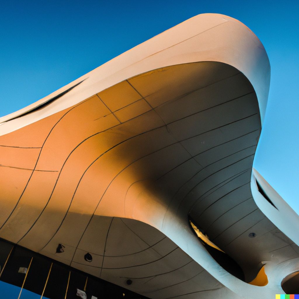 Wenn Dach und Wand verschmelzen DALLE liefert Bilder wo früher Skizzen reichen mussten.