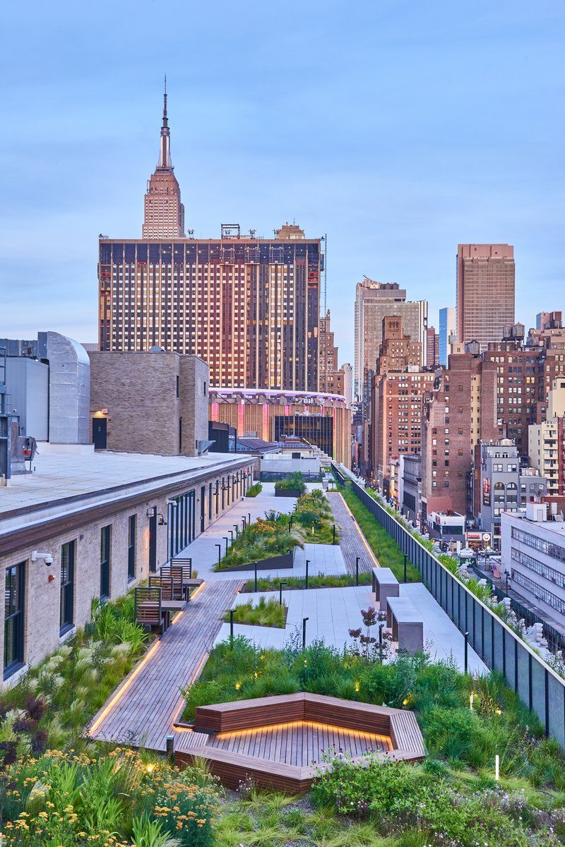 Dachbegrünung Dachgarten Pflanzen Dach Moynihan Station Future Green