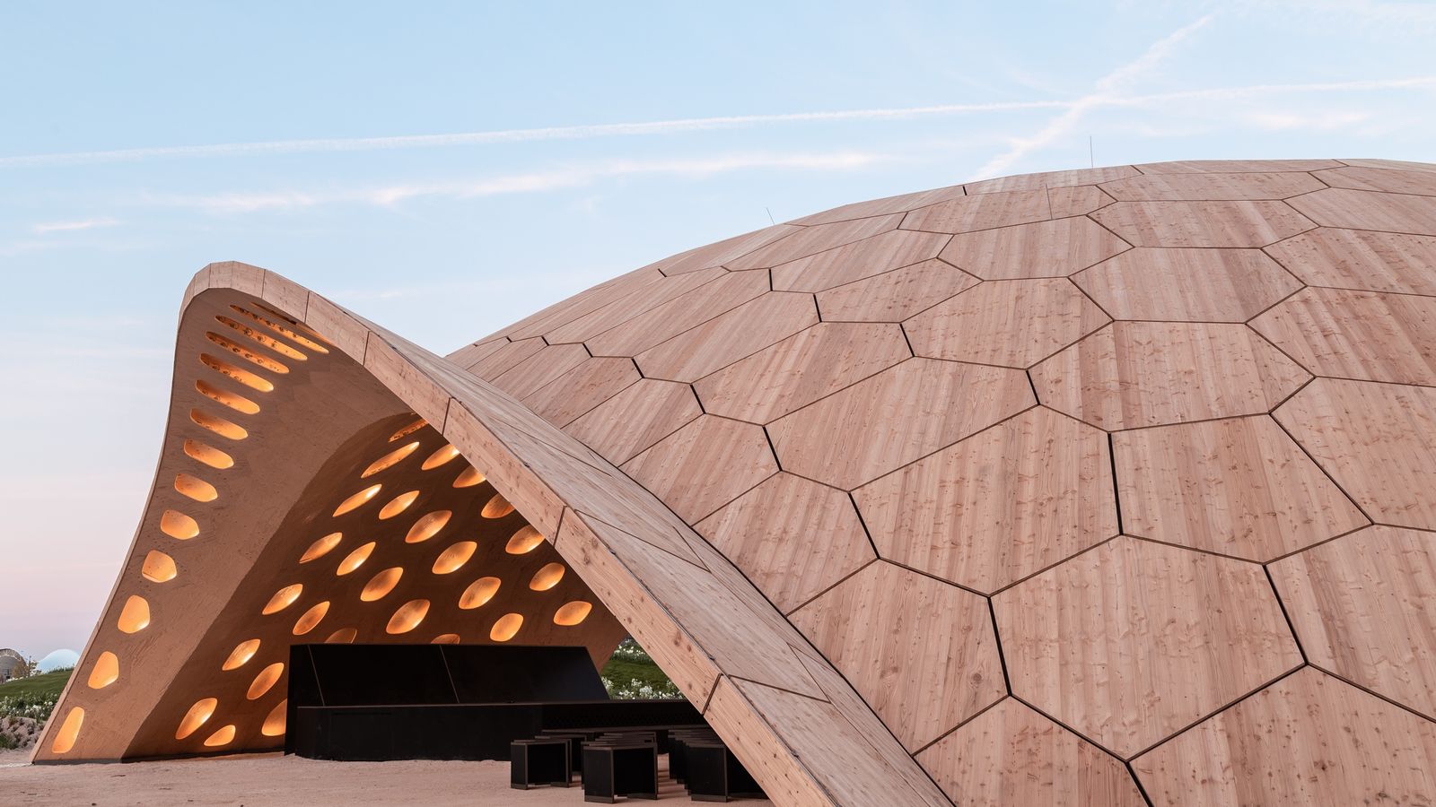 BUGA Holz Pavillon der Bundesgartenschau