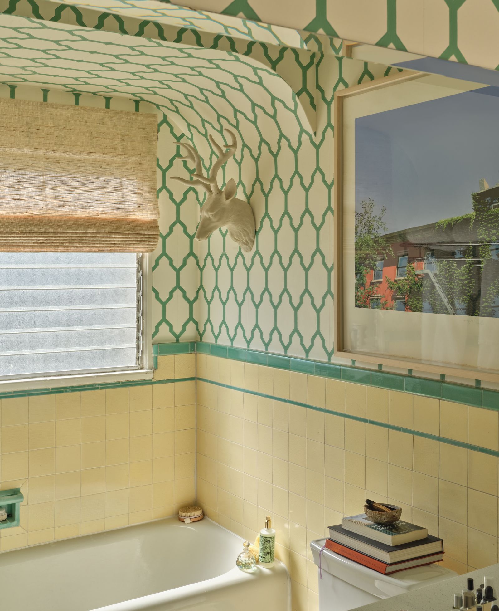 Jennifer Miller Zuhause in L.A. Badezimmer gelbe Fliesen